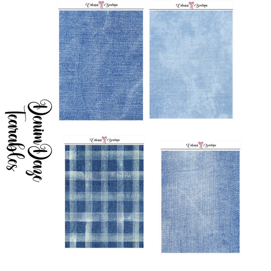 The Cuteness Journaling Sticker Sheet | Cuteness Planner Stickers for Agendas, Planners, Notebooks, Dividers | DENIM DAZE TEARABLES