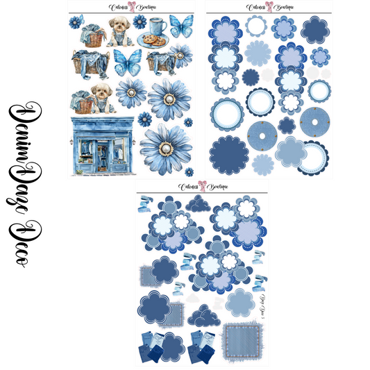 The Cuteness Journaling Sticker Sheet | Cuteness Planner Stickers for Agendas, Planners, Notebooks, Dividers | DENIM DAZE DECO