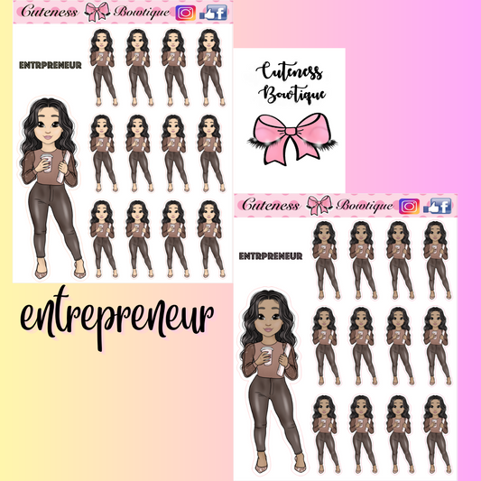 The Cutie Line Icon Sticker Sheet | Cuteness Planner Stickers for Agendas, Planners, Notebooks, Dividers | CUTIE PIE ENTREPRENEUR