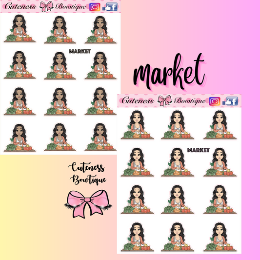 The Cutie Line Icon Sticker Sheet | Cuteness Planner Stickers for Agendas, Planners, Notebooks, Dividers | CUTIE PIE MARKET