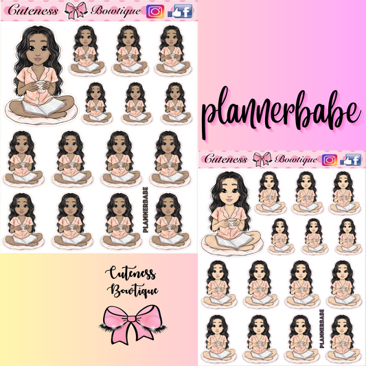 The Cutie Line Icon Sticker Sheet | Cuteness Planner Stickers for Agendas, Planners, Notebooks, Dividers | CUTIE PIE PLANNERBABE