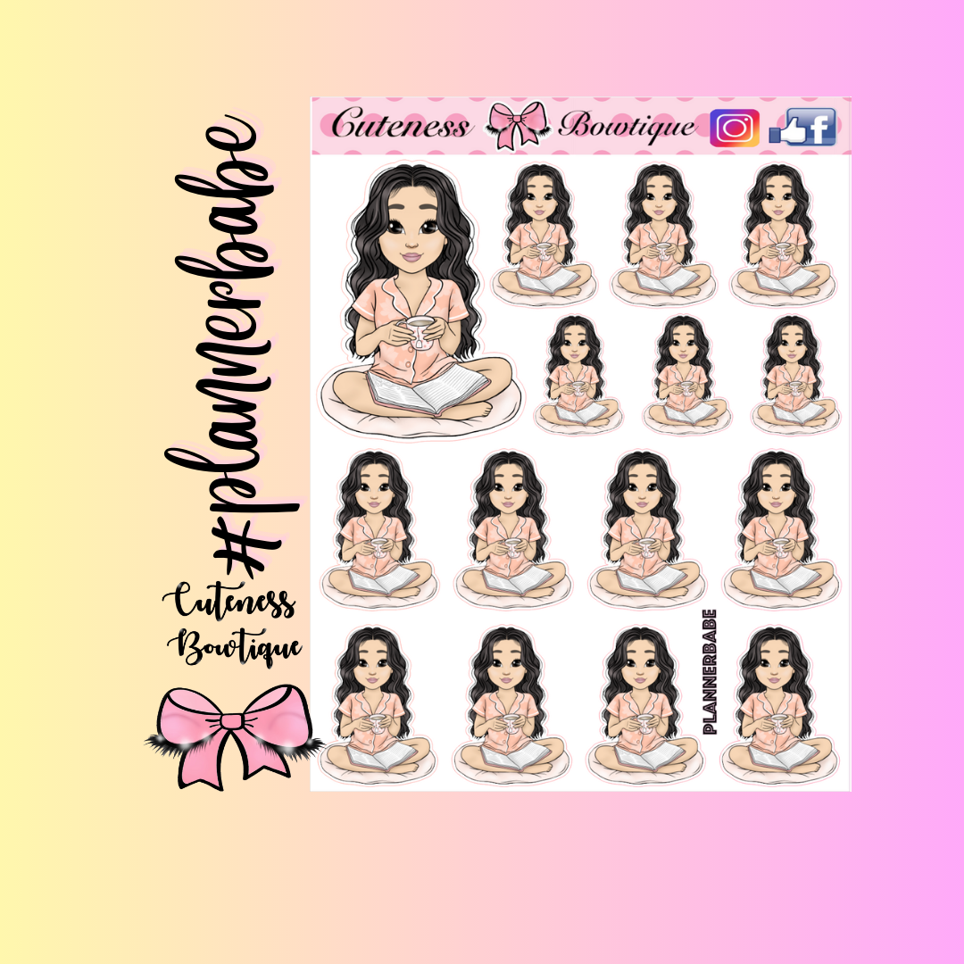 The Cutie Line Icon Sticker Sheet | Cuteness Planner Stickers for Agendas, Planners, Notebooks, Dividers | CUTIE PIE PLANNERBABE