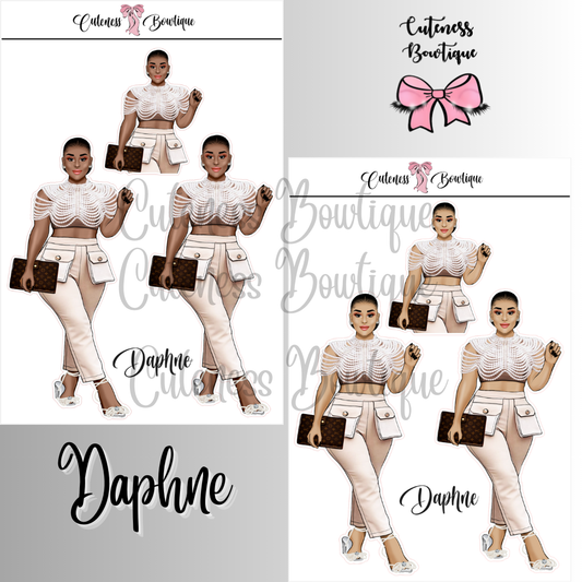 The Cuteness Squad Custom Sticker Sheet | Cuteness Planner Stickers for Agendas, Planners, Notebooks, Dividers | DAPHNE