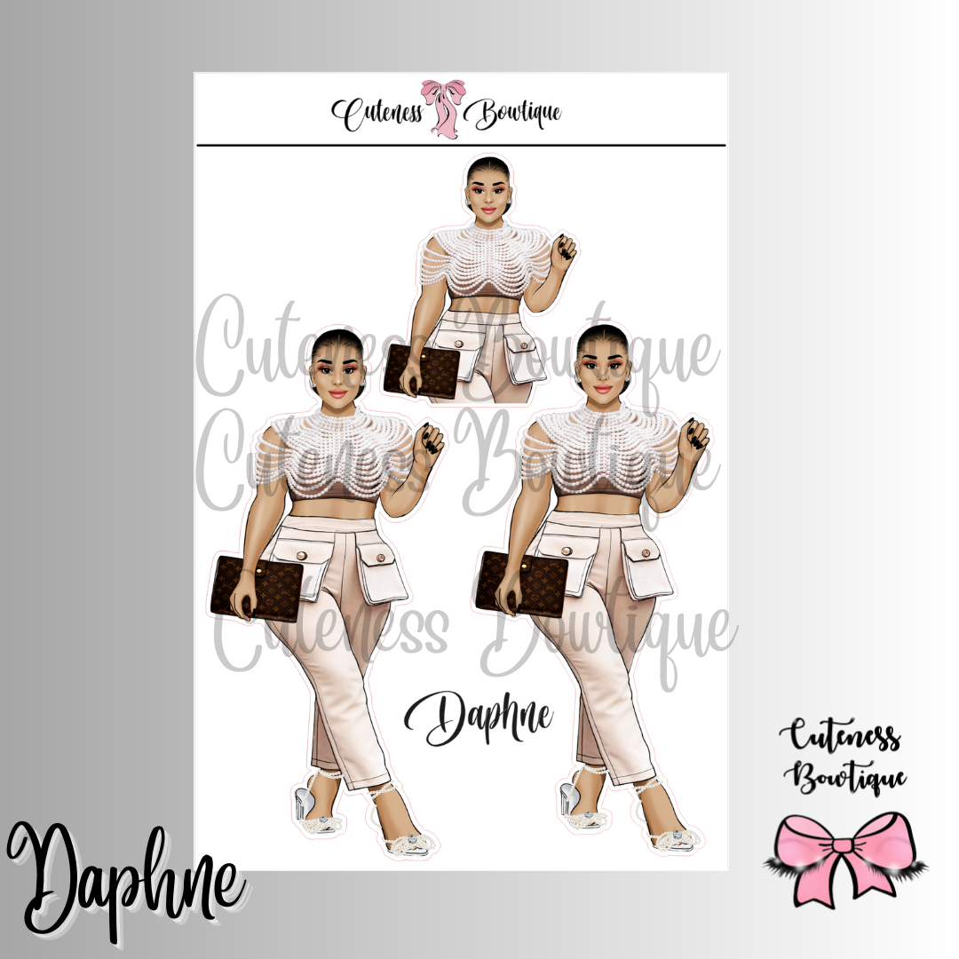 The Cuteness Squad Custom Sticker Sheet | Cuteness Planner Stickers for Agendas, Planners, Notebooks, Dividers | DAPHNE