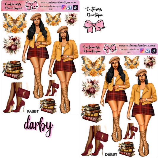 The Cuteness Doll Collection Sticker Sheet | Cuteness Planner Stickers for Agendas, Planners, Notebooks, Dividers | DARBY