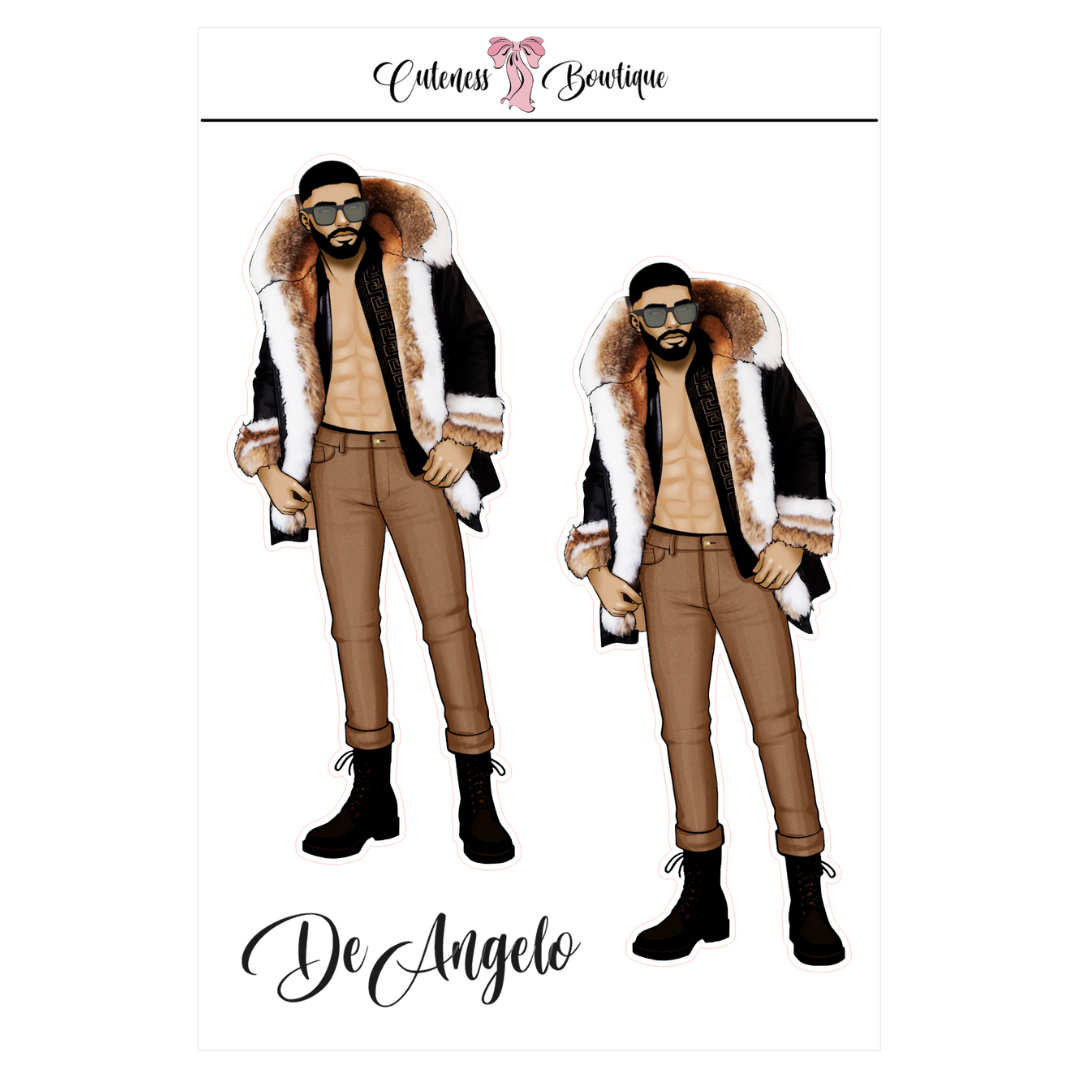 The CUSTOM Cuteness Doll Collection Sticker Sheet | Cuteness Planner Stickers for Agendas, Planners, Notebooks, Dividers | DE'ANGELO