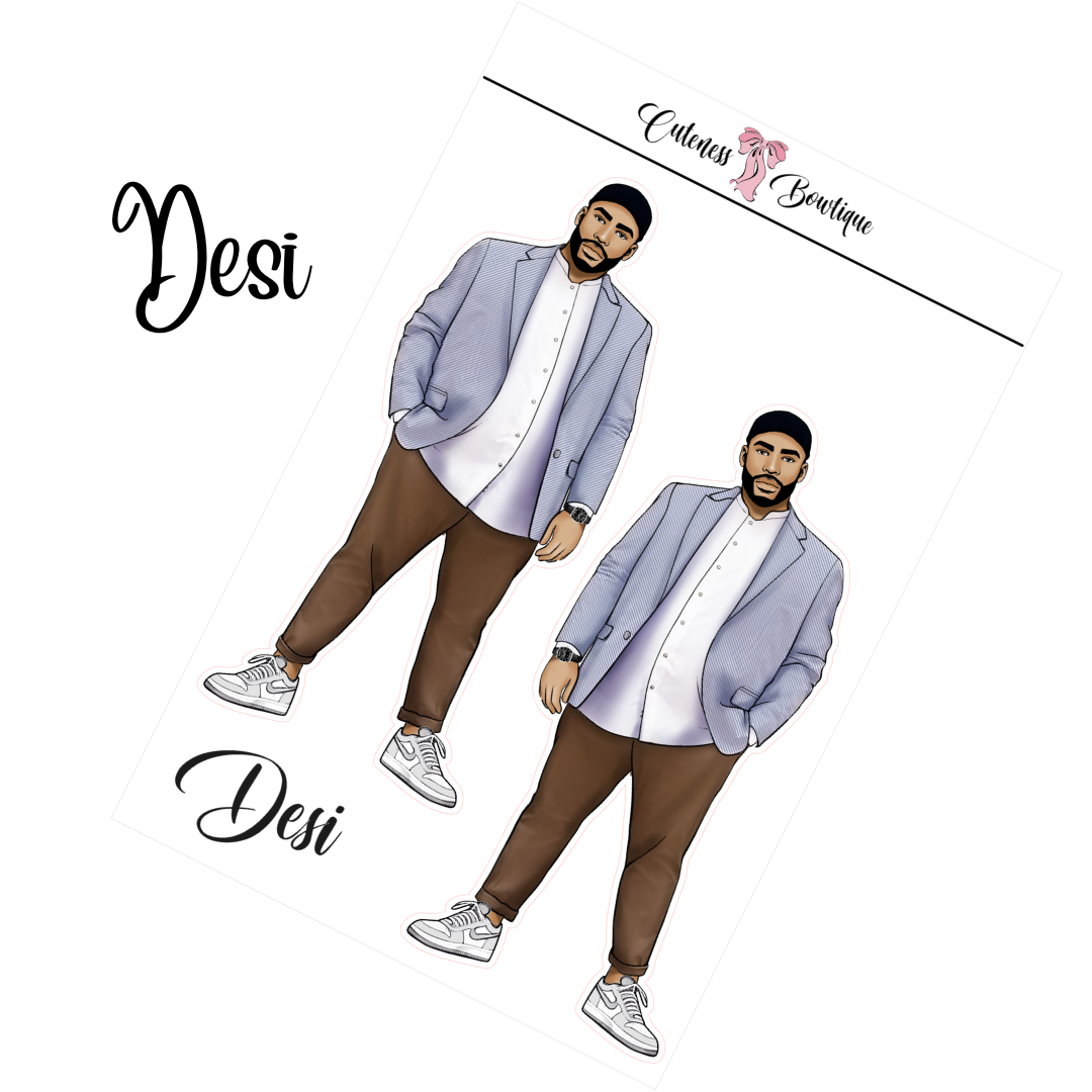 The CUSTOM Cuteness Doll Collection Sticker Sheet | Cuteness Planner Stickers for Agendas, Planners, Notebooks, Dividers | DESI