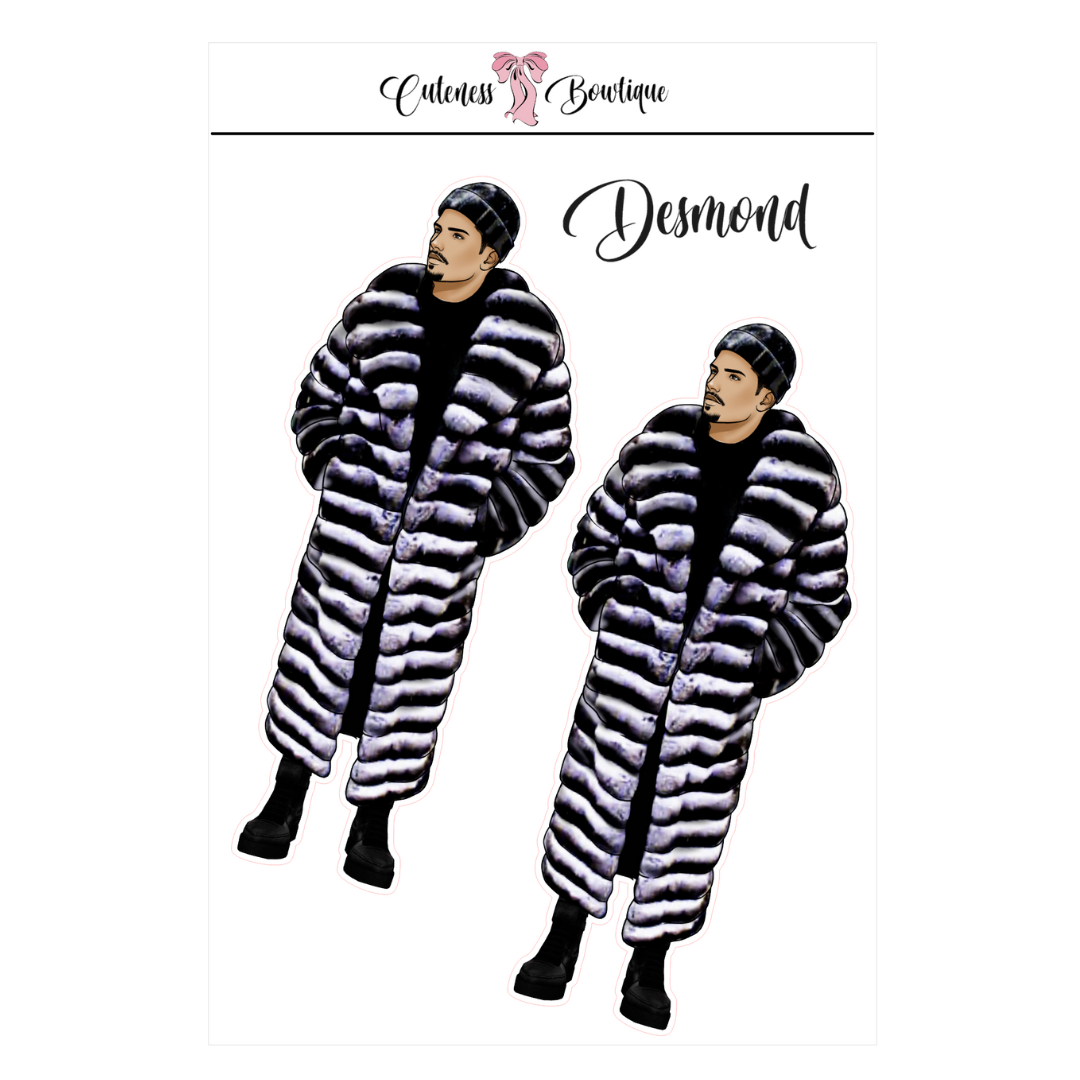 The CUSTOM Cuteness Doll Collection Sticker Sheet | Cuteness Planner Stickers for Agendas, Planners, Notebooks, Dividers | DESMOND