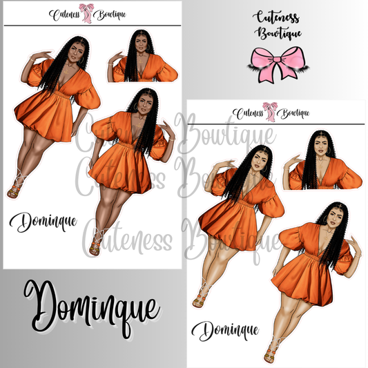 The Cuteness Squad Custom Sticker Sheet | Cuteness Planner Stickers for Agendas, Planners, Notebooks, Dividers | DOMINQUE