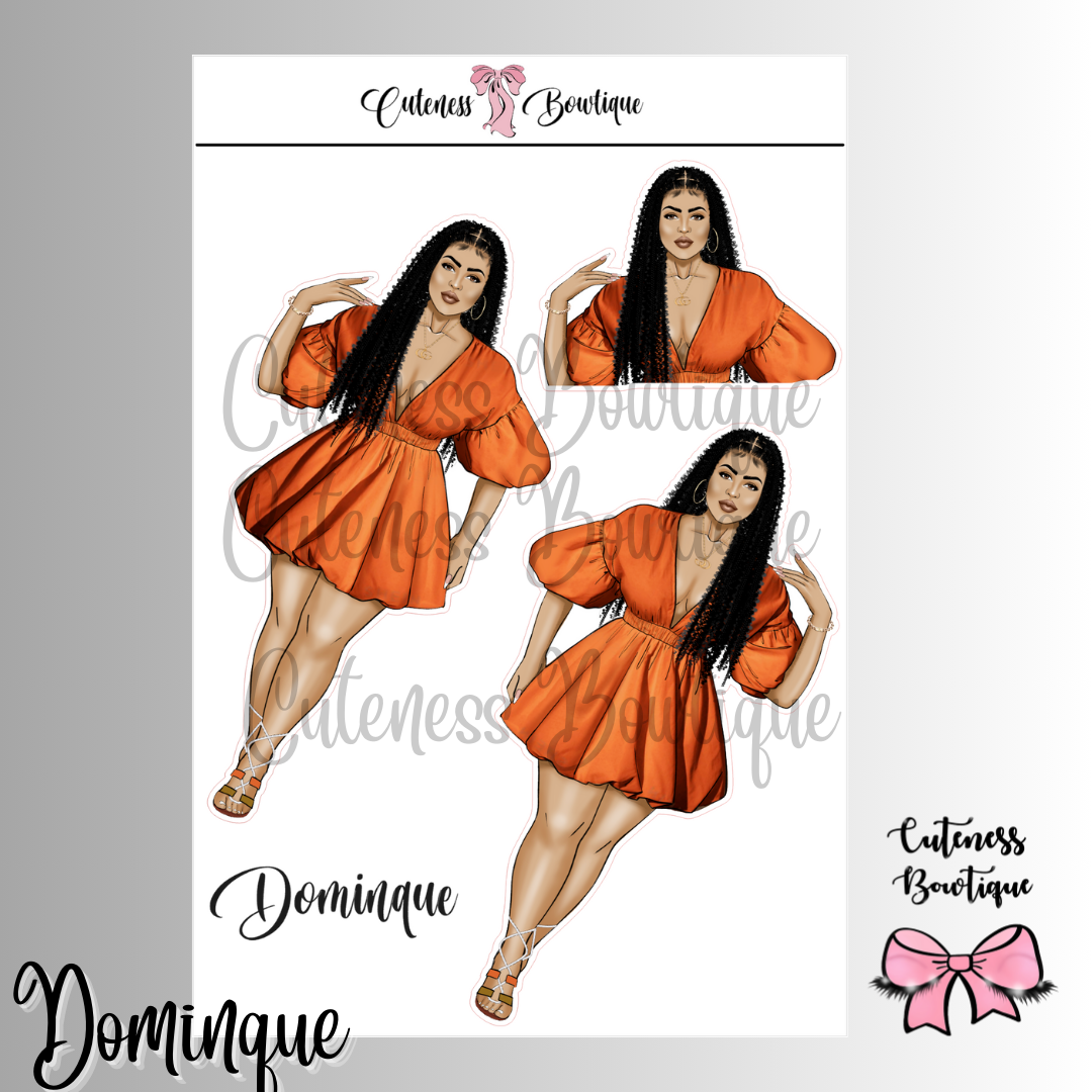 The Cuteness Squad Custom Sticker Sheet | Cuteness Planner Stickers for Agendas, Planners, Notebooks, Dividers | DOMINQUE