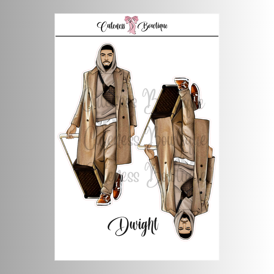 The CUSTOM Cuteness Doll Collection Sticker Sheet | Cuteness Planner Stickers for Agendas, Planners, Notebooks, Dividers | DWIGHT