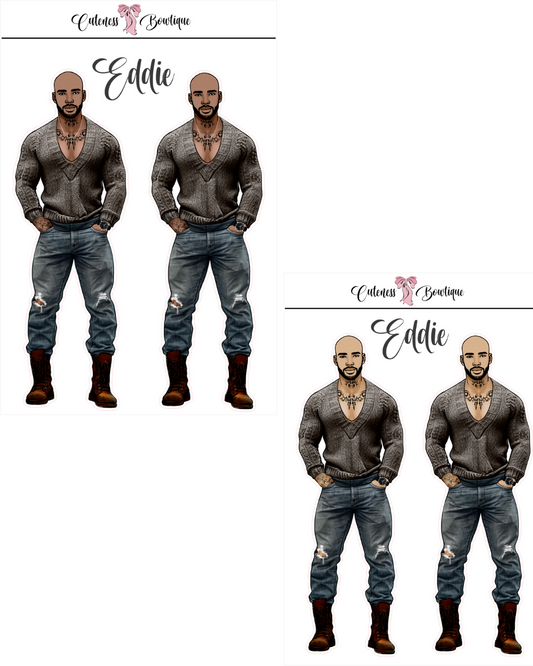 The Cuteness Squad Custom Sticker Sheet | Cuteness Planner Stickers for Agendas, Planners, Notebooks, Dividers | EDDIE