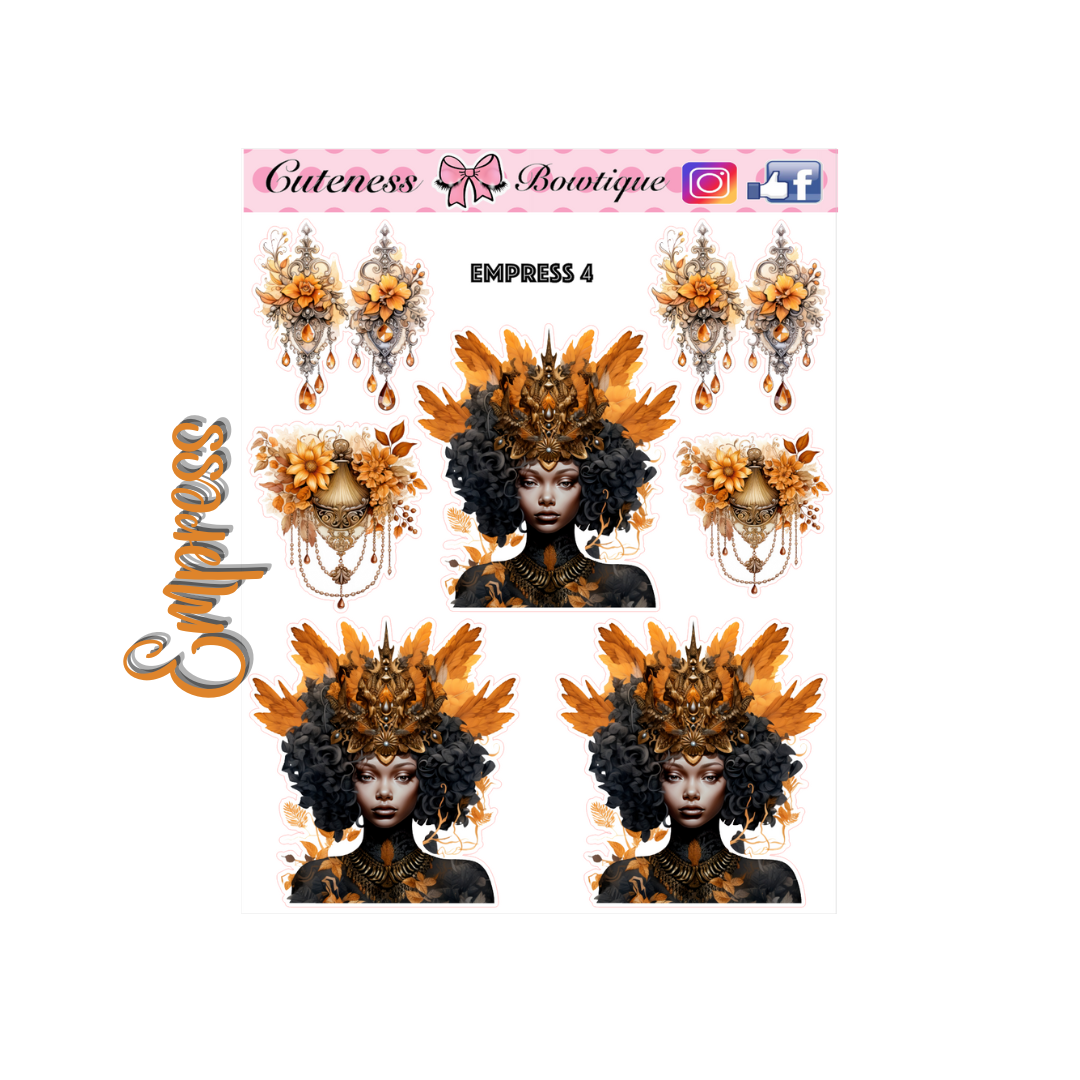 The Cuteness Doll Collection Sticker Sheet | Cuteness Planner Stickers for Agendas, Planners, Notebooks, Dividers | EMPRESS