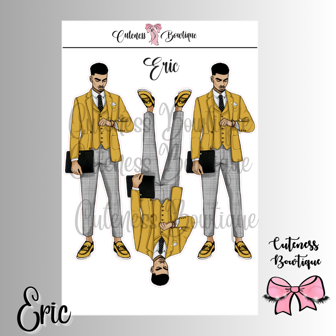 The Cuteness Squad Custom Sticker Sheet | Cuteness Planner Stickers for Agendas, Planners, Notebooks, Dividers | ERIC