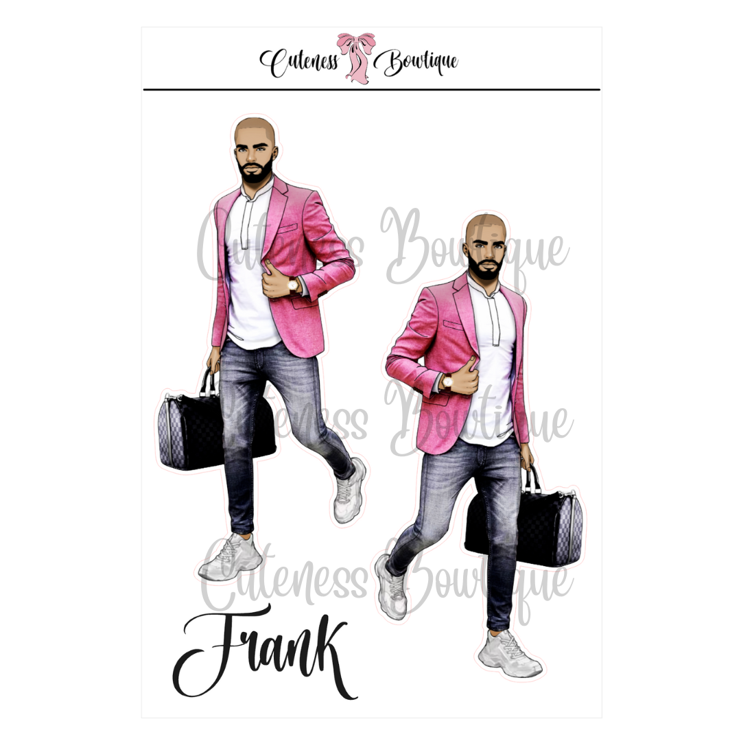 The CUSTOM Cuteness Doll Collection Sticker Sheet | Cuteness Planner Stickers for Agendas, Planners, Notebooks, Dividers | PINK FEST | FRANK