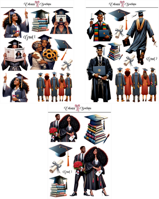 The Cuteness Doll Collection Sticker Sheet | Cuteness Planner Stickers for Agendas, Planners, Notebooks, Dividers | GRAD