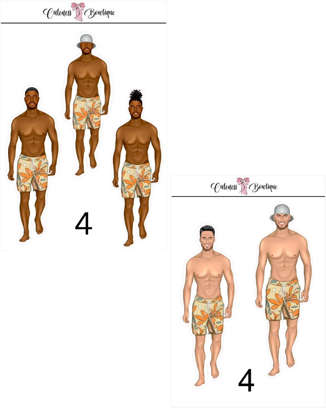 The Cuteness Journaling Sticker Sheet | Cuteness Planner Stickers for Agendas, Planners, Notebooks, Dividers | SUMMER VIBEZ GUYZ