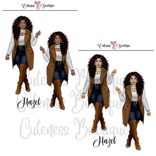 The CUSTOM Cuteness Doll Collection Sticker Sheet | Cuteness Planner Stickers for Agendas, Planners, Notebooks, Dividers | HAZEL