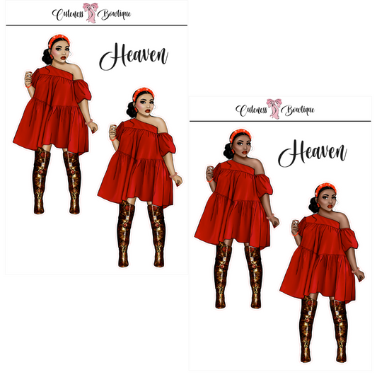 The CUSTOM Cuteness Doll Collection Sticker Sheet | Cuteness Planner Stickers for Agendas, Planners, Notebooks, Dividers | HEAVEN