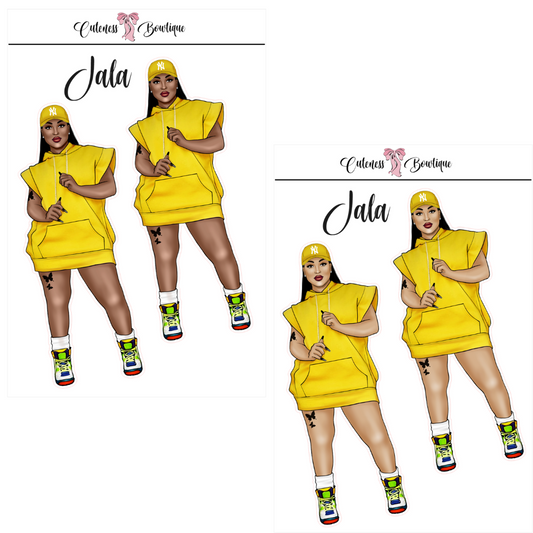 The CUSTOM Cuteness Doll Collection Sticker Sheet | Cuteness Planner Stickers for Agendas, Planners, Notebooks, Dividers | JALA