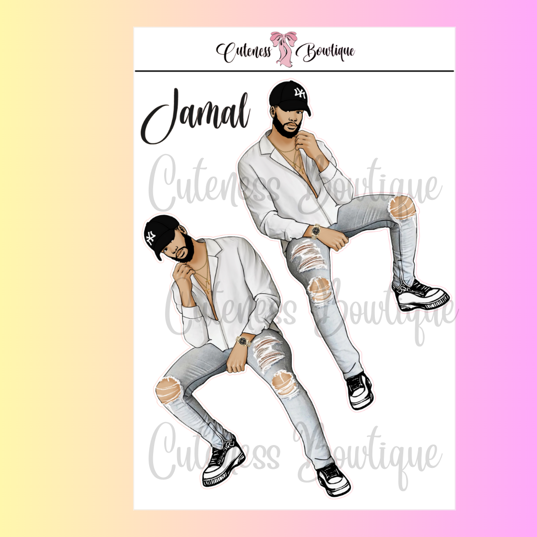 The Cuteness Squad Custom Sticker Sheet | Cuteness Planner Stickers for Agendas, Planners, Notebooks, Dividers | JAMAL