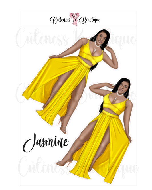 The CUSTOM Cuteness Doll Collection Sticker Sheet | Cuteness Planner Stickers for Agendas, Planners, Notebooks, Dividers | JASMIINE