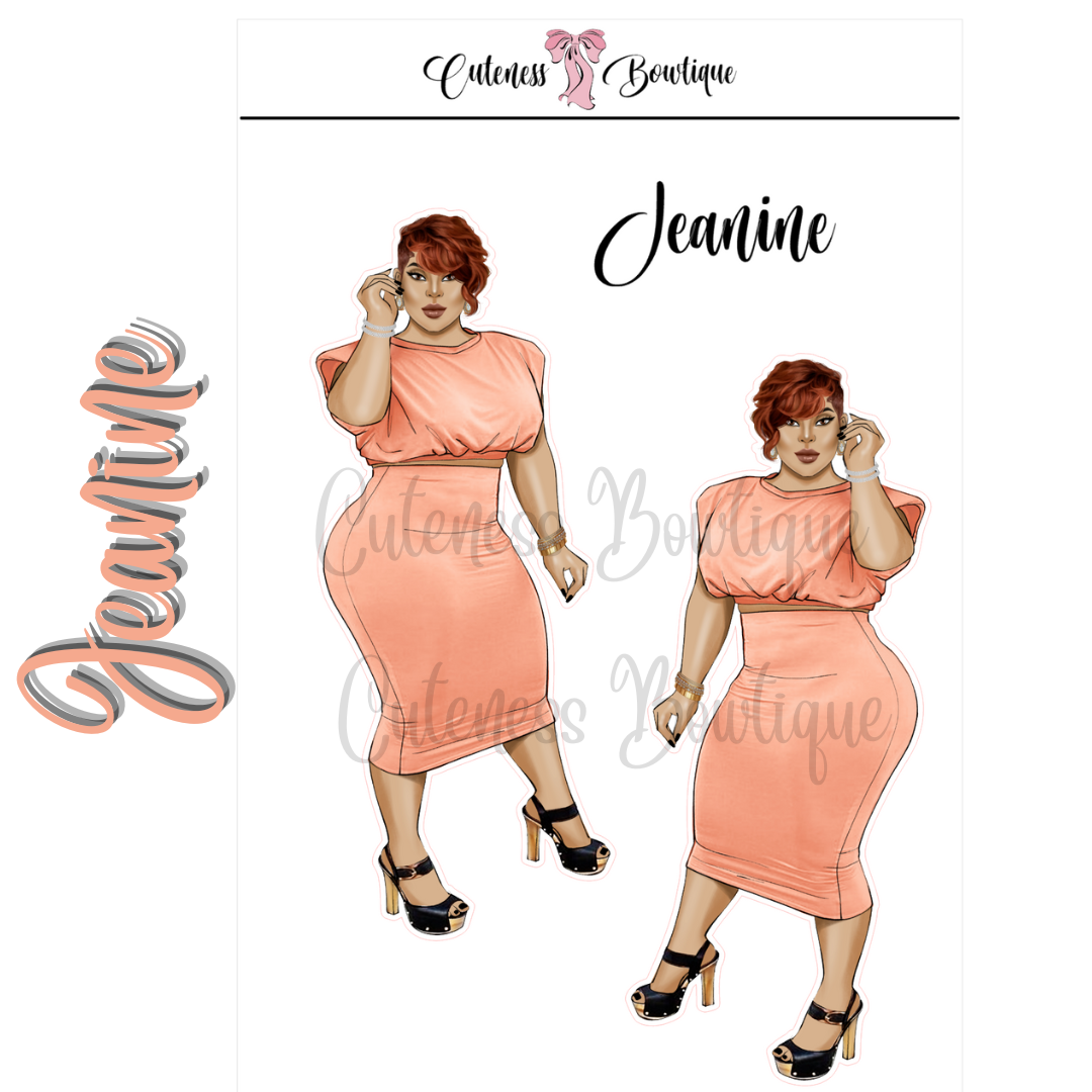 The Cuteness Squad Custom Sticker Sheet | Cuteness Planner Stickers for Agendas, Planners, Notebooks, Dividers | JEANINE