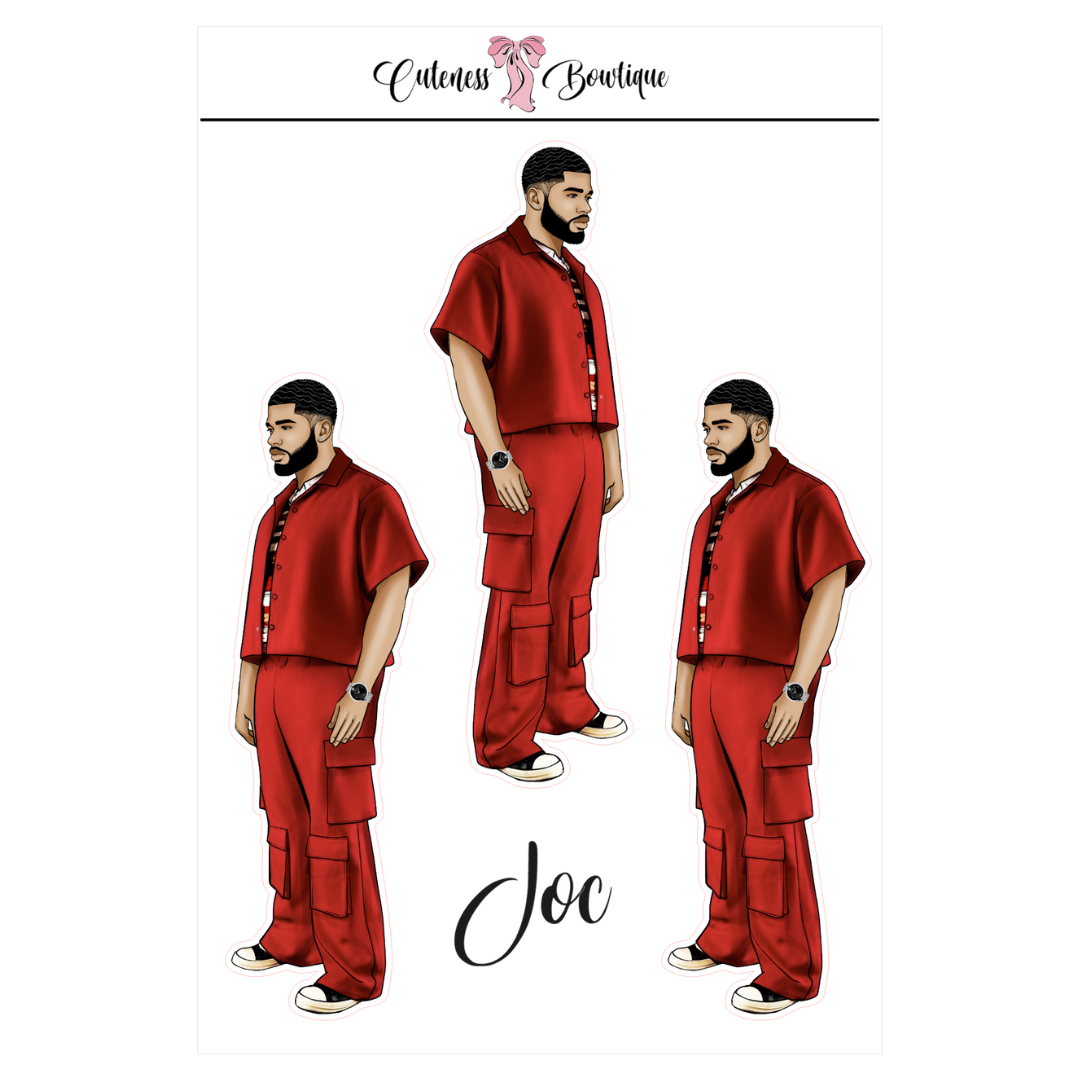 The CUSTOM Cuteness Doll Collection Sticker Sheet | Cuteness Planner Stickers for Agendas, Planners, Notebooks, Dividers | JOC