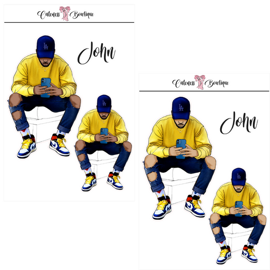 The CUSTOM Cuteness Doll Collection Sticker Sheet | Cuteness Planner Stickers for Agendas, Planners, Notebooks, Dividers | JOHN