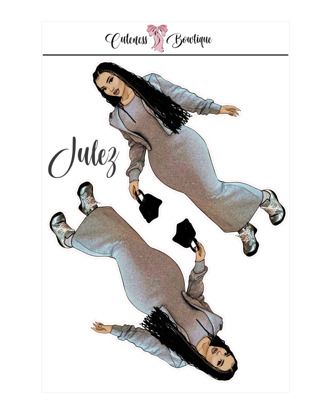 The Cuteness Squad Custom Sticker Sheet | Cuteness Planner Stickers for Agendas, Planners, Notebooks, Dividers | JULEZ