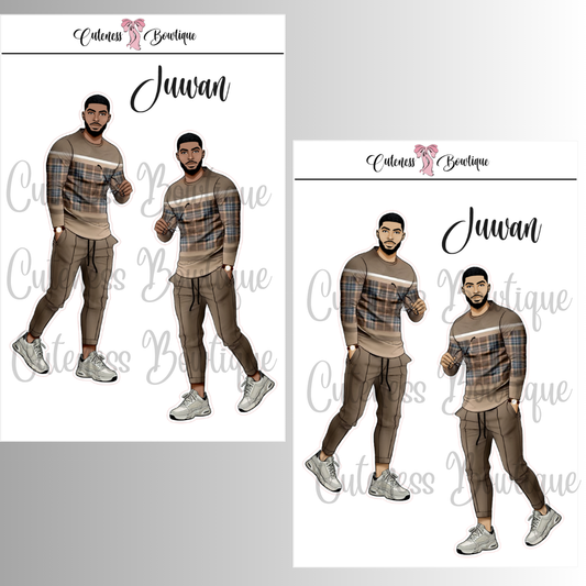 The CUSTOM Cuteness Doll Collection Sticker Sheet | Cuteness Planner Stickers for Agendas, Planners, Notebooks, Dividers | JUWAN