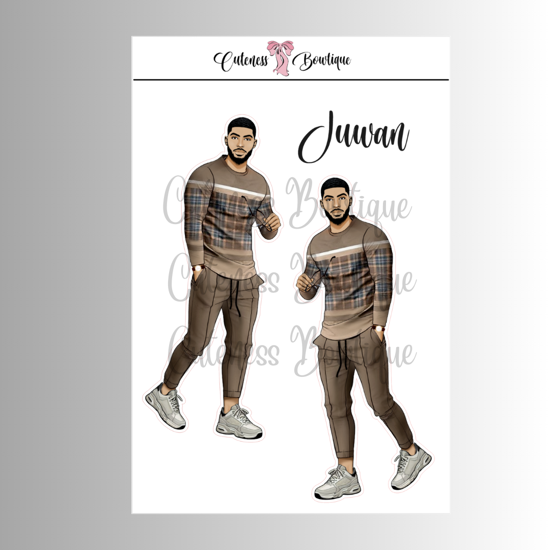 The CUSTOM Cuteness Doll Collection Sticker Sheet | Cuteness Planner Stickers for Agendas, Planners, Notebooks, Dividers | JUWAN