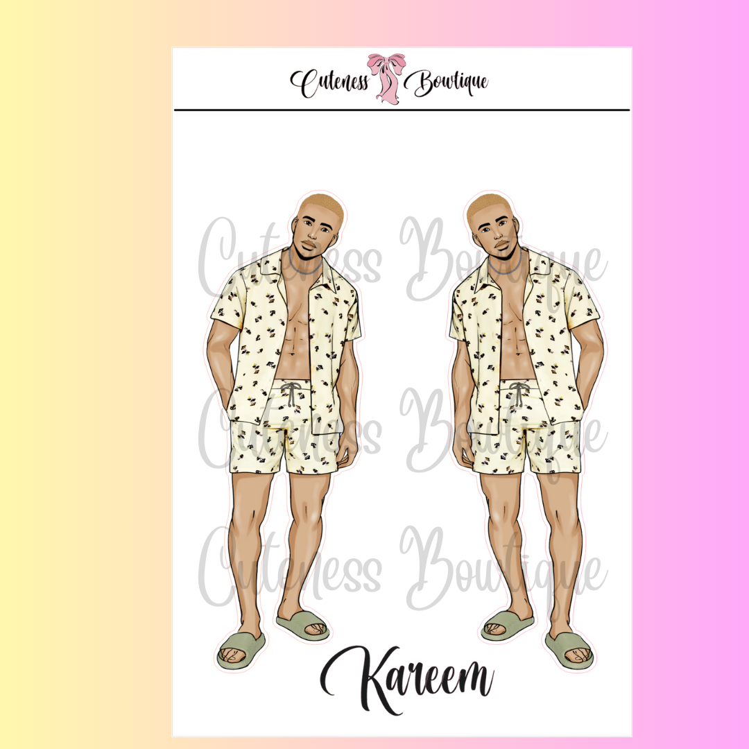 The Cuteness Squad Custom Sticker Sheet | Cuteness Planner Stickers for Agendas, Planners, Notebooks, Dividers | KAREEM