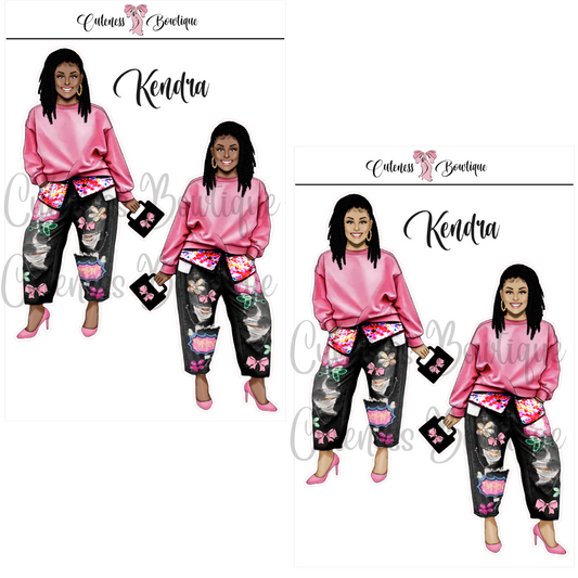 The CUSTOM Cuteness Doll Collection Sticker Sheet | Cuteness Planner Stickers for Agendas, Planners, Notebooks, Dividers | PINK FEST | KENDRA