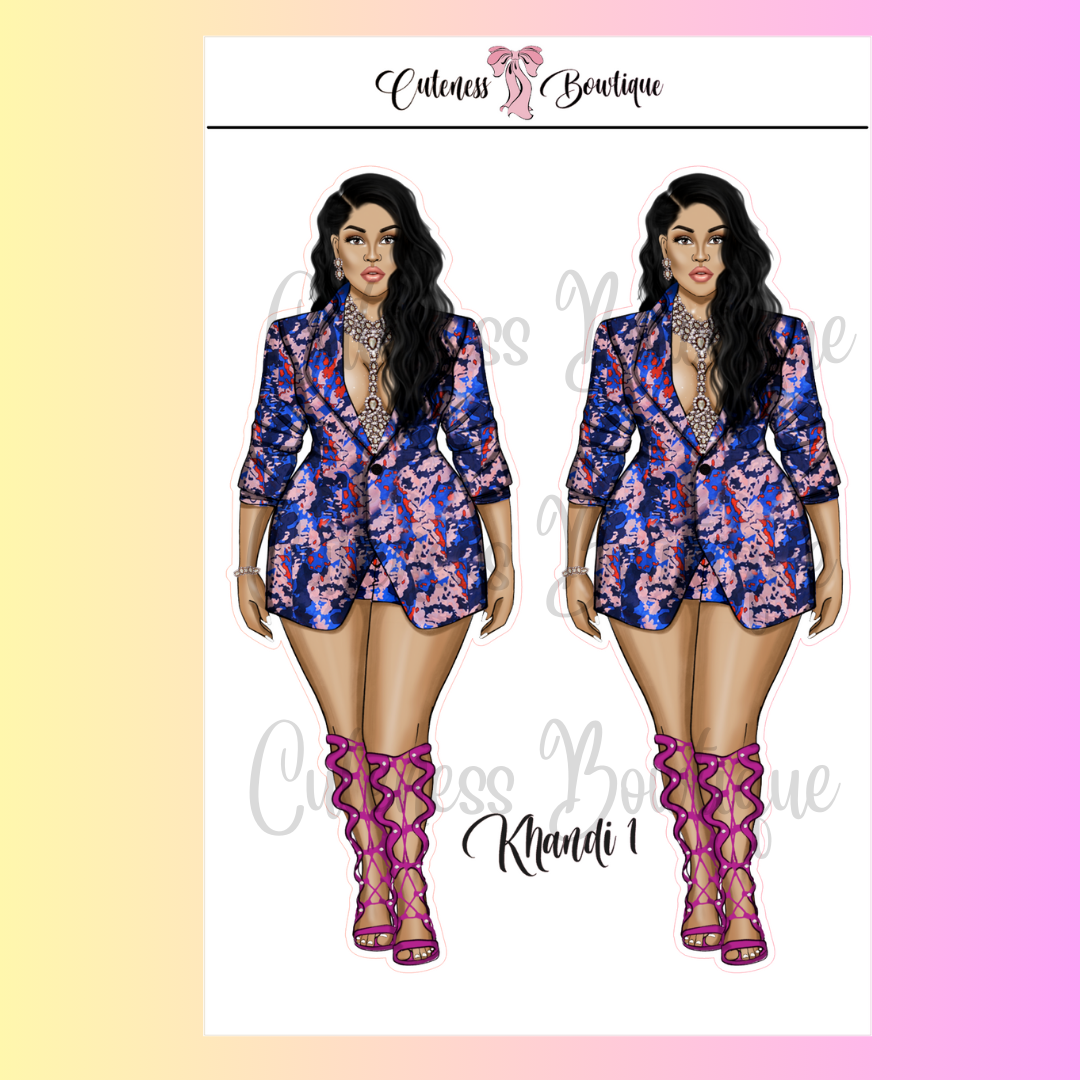 The Cuteness Squad Custom Sticker Sheet | Cuteness Planner Stickers for Agendas, Planners, Notebooks, Dividers | KHANDI