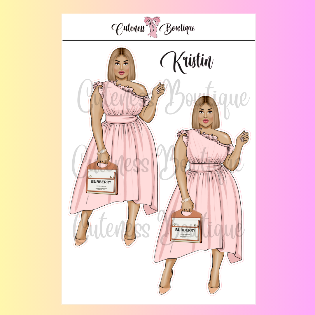 The Cuteness Squad Custom Sticker Sheet | Cuteness Planner Stickers for Agendas, Planners, Notebooks, Dividers | KRISTIN