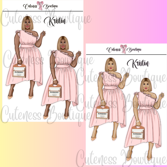 The Cuteness Squad Custom Sticker Sheet | Cuteness Planner Stickers for Agendas, Planners, Notebooks, Dividers | KRISTIN