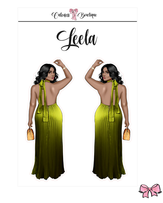 The CUSTOM Cuteness Doll Collection Sticker Sheet | Cuteness Planner Stickers for Agendas, Planners, Notebooks, Dividers | LEELA