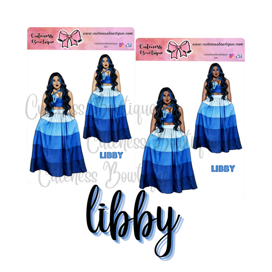 The CUSTOM Cuteness Doll Collection Sticker Sheet | Cuteness Planner Stickers for Agendas, Planners, Notebooks, Dividers | LIBBY