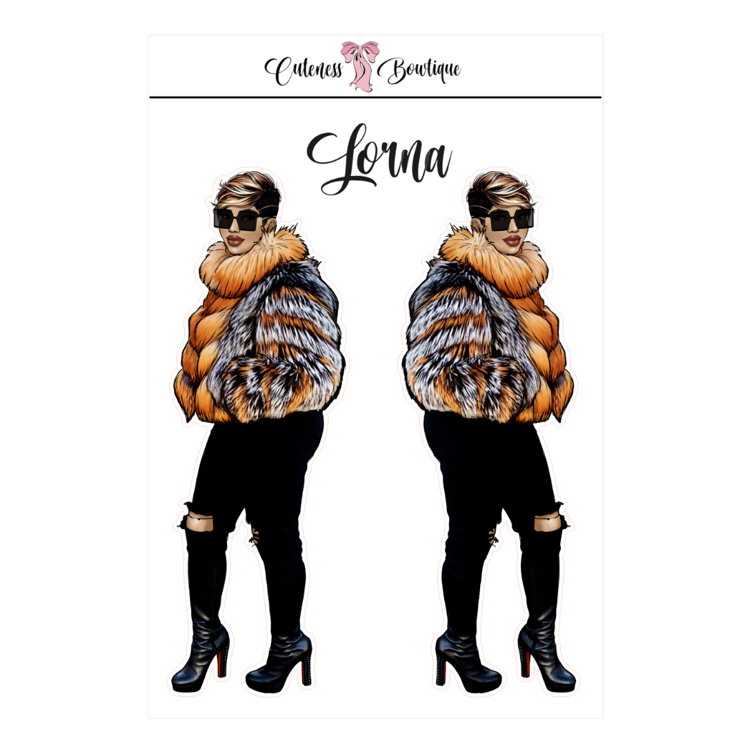 The CUSTOM Cuteness Doll Collection Sticker Sheet | Cuteness Planner Stickers for Agendas, Planners, Notebooks, Dividers | LORNA