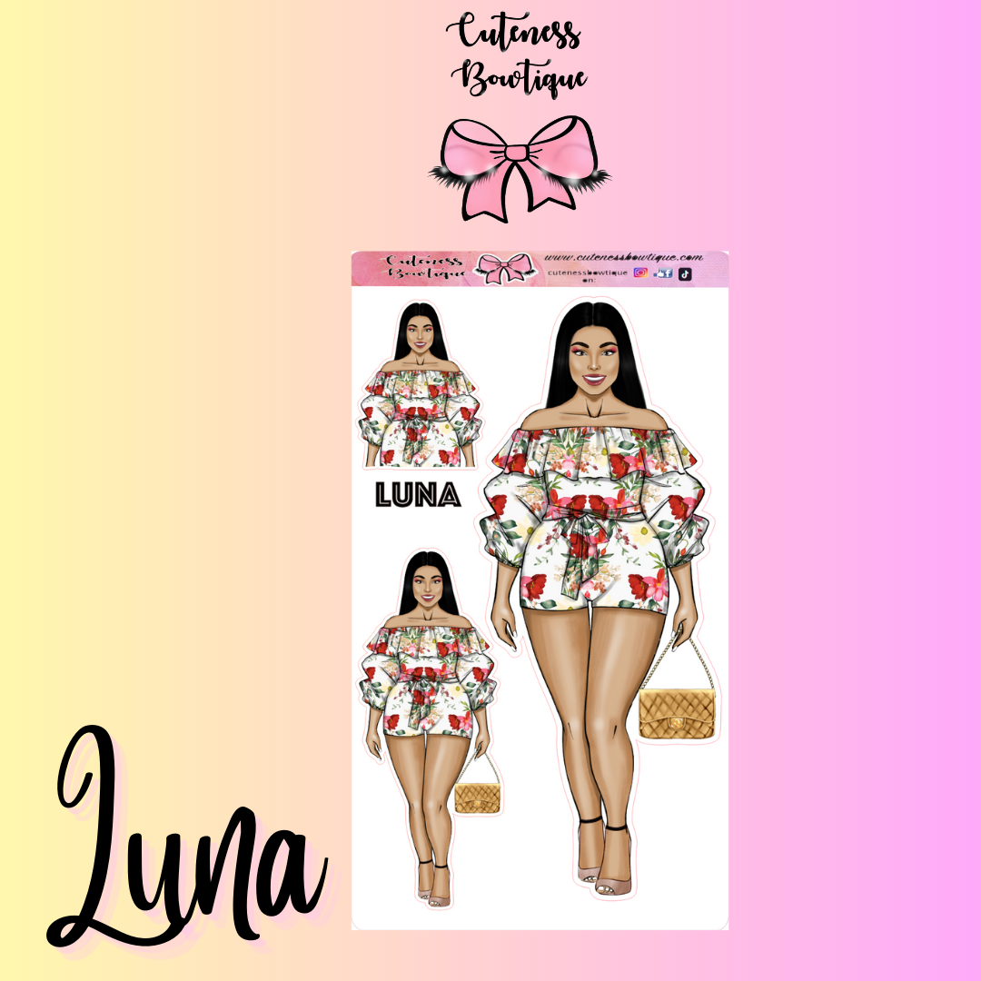 The Cuteness Squad Sticker Sheet | Cuteness Planner Stickers for Agendas, Planners, Notebooks, Dividers | LUNA