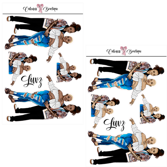 The Cuteness Squad Custom Sticker Sheet | Cuteness Planner Stickers for Agendas, Planners, Notebooks, Dividers | LUVZ