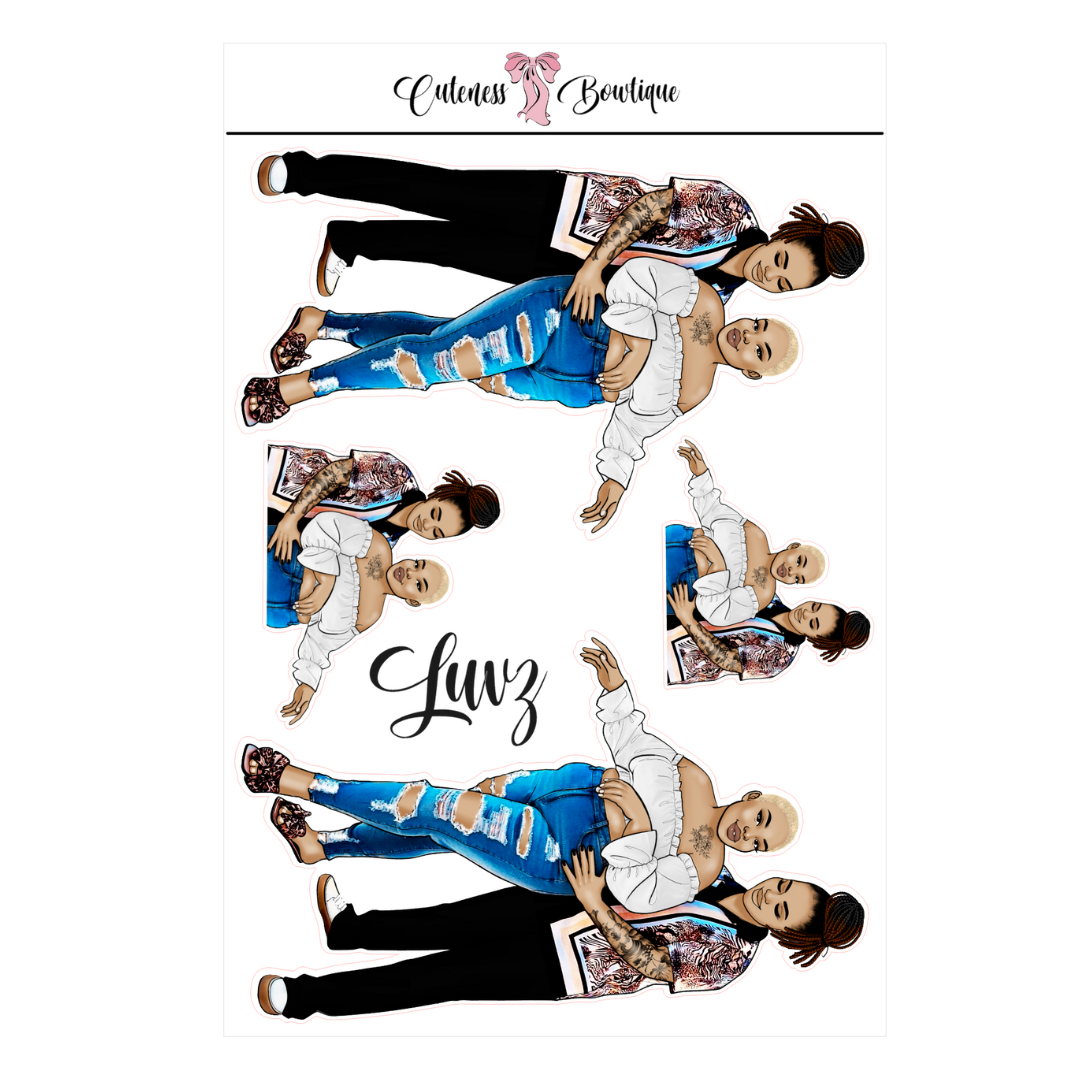 The Cuteness Squad Custom Sticker Sheet | Cuteness Planner Stickers for Agendas, Planners, Notebooks, Dividers | LUVZ