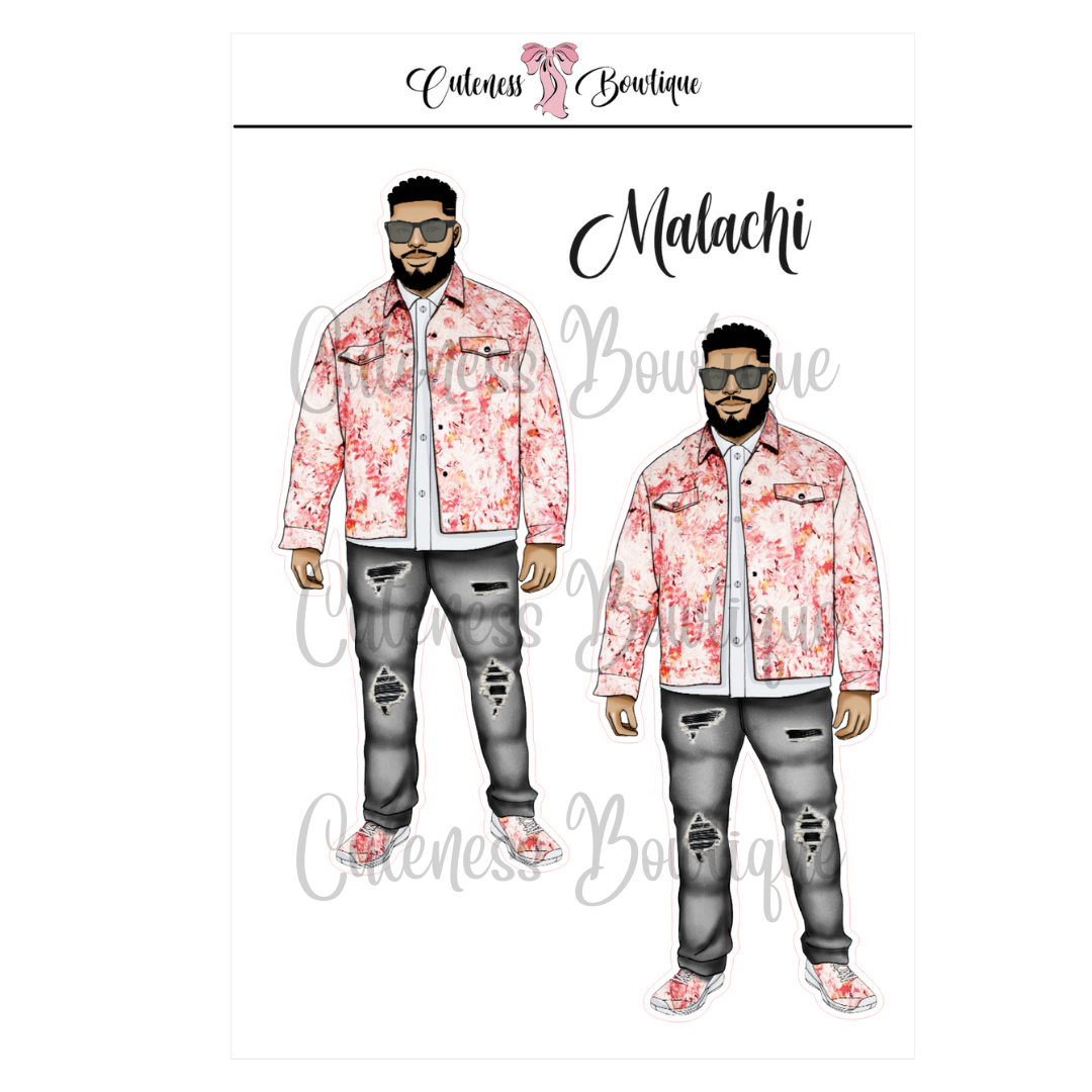 The CUSTOM Cuteness Doll Collection Sticker Sheet | Cuteness Planner Stickers for Agendas, Planners, Notebooks, Dividers | PINK FEST | MALACHI