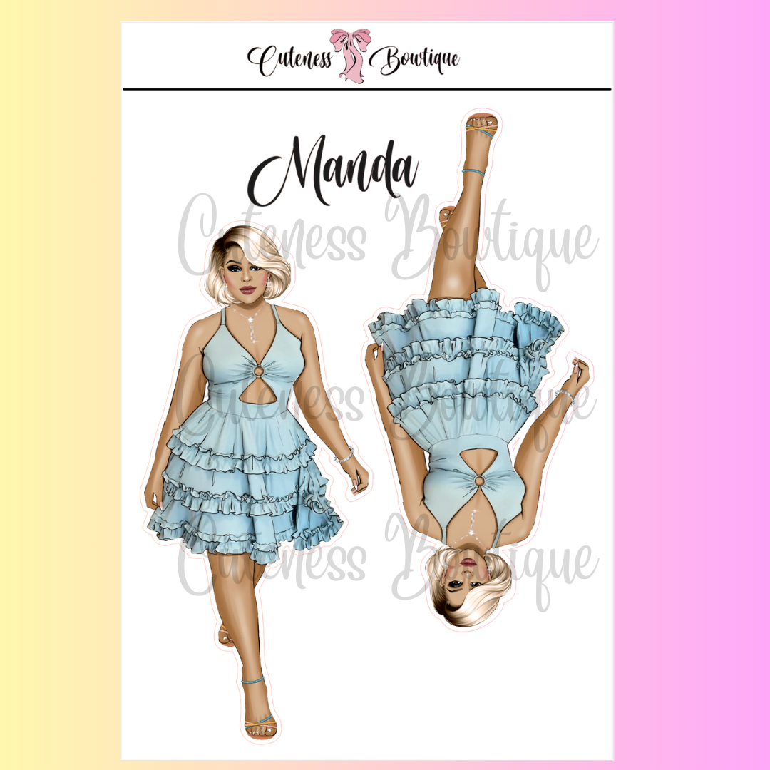 The Cuteness Squad Custom Sticker Sheet | Cuteness Planner Stickers for Agendas, Planners, Notebooks, Dividers | MANDA