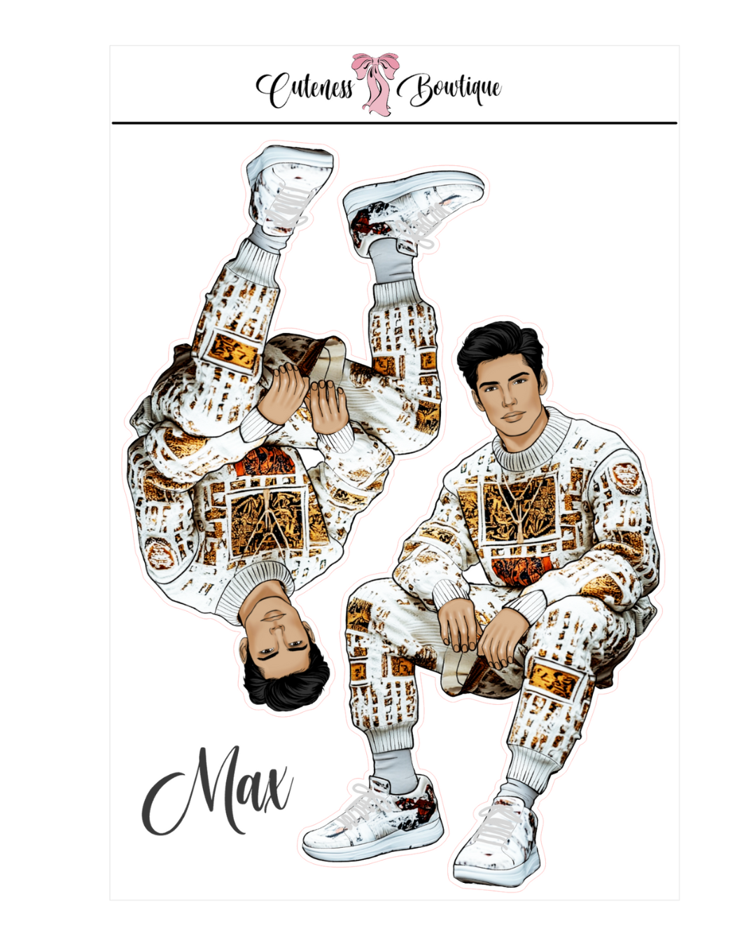 The Cuteness Squad Custom Sticker Sheet | Cuteness Planner Stickers for Agendas, Planners, Notebooks, Dividers | MAX