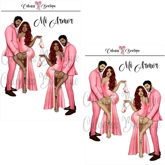 The CUSTOM Cuteness Doll Collection Sticker Sheet | Cuteness Planner Stickers for Agendas, Planners, Notebooks, Dividers | PINK FEST | MI ARMOR