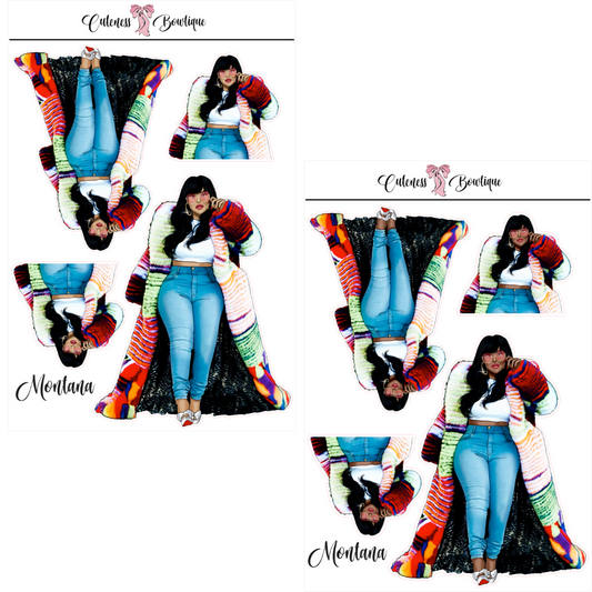 The CUSTOM Cuteness Doll Collection Sticker Sheet | Cuteness Planner Stickers for Agendas, Planners, Notebooks, Dividers | MONTANA
