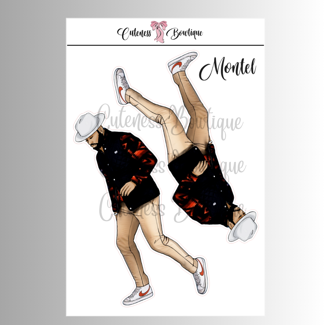 The CUSTOM Cuteness Doll Collection Sticker Sheet | Cuteness Planner Stickers for Agendas, Planners, Notebooks, Dividers | MONTEL