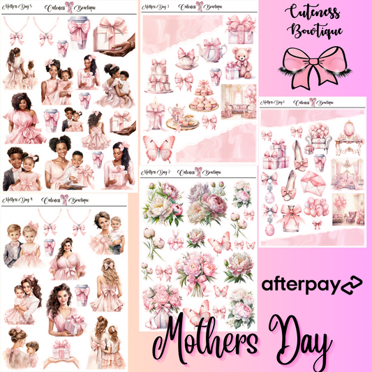 The Cuteness Journaling Sticker Sheet | Cuteness Planner Stickers for Agendas, Planners, Notebooks, Dividers | MOTHERS DAY